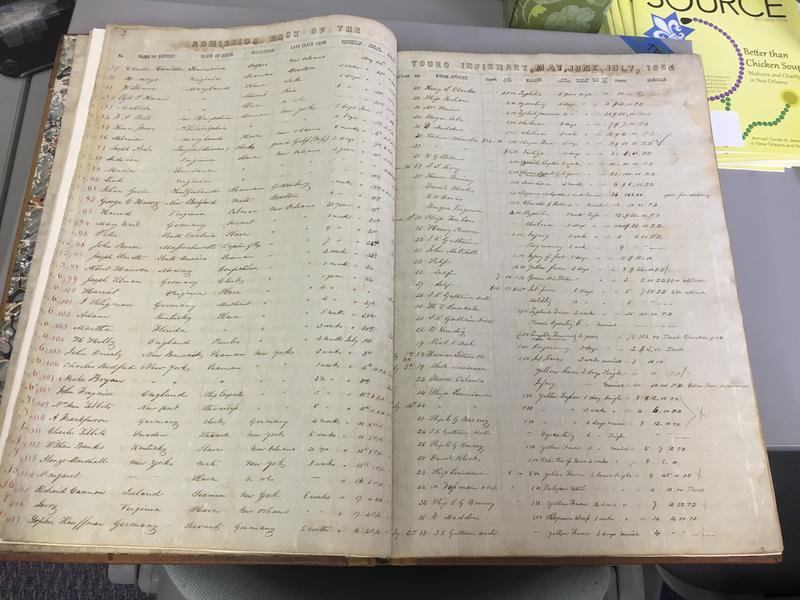 If These Pages Could Talk: Touro Infirmary’s First Admission Book